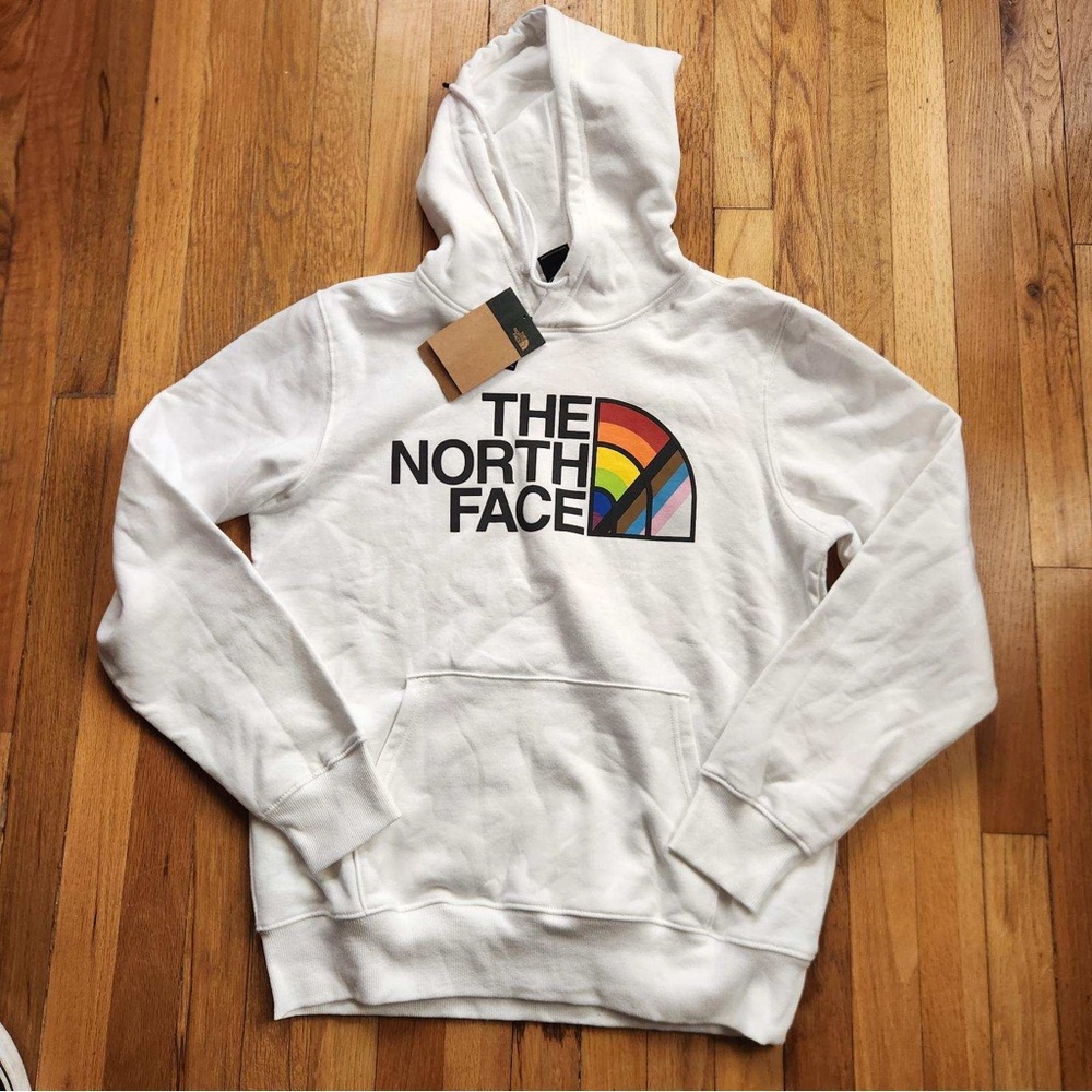 North face white pride hoodie
